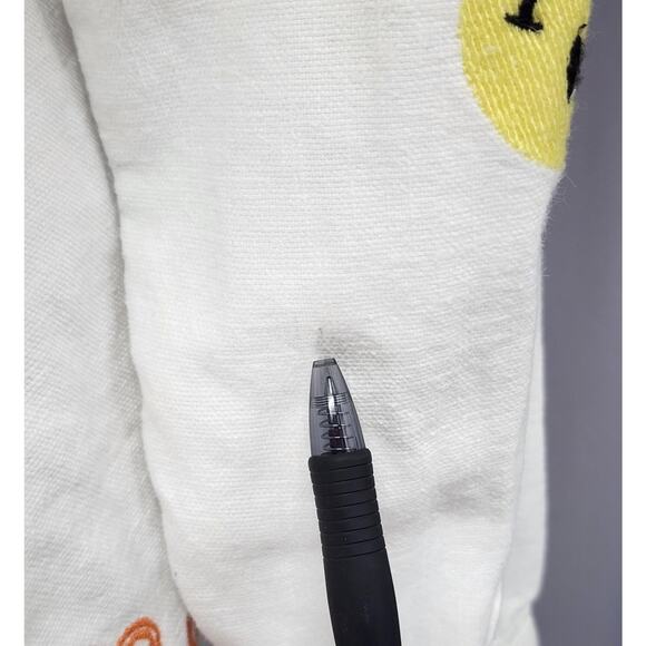 Pilcro Shirt Womens Medium White Cotton Linen Embroidered Button Up Boho Floral - Picture 11 of 16